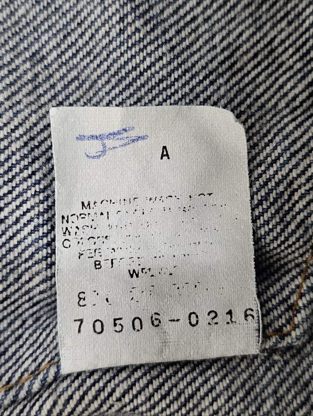 Vintage Levi's 70506-0216 Denim Trucker Jacket Men's Size 40R  Made In USA 80s - Picture 15 of 16